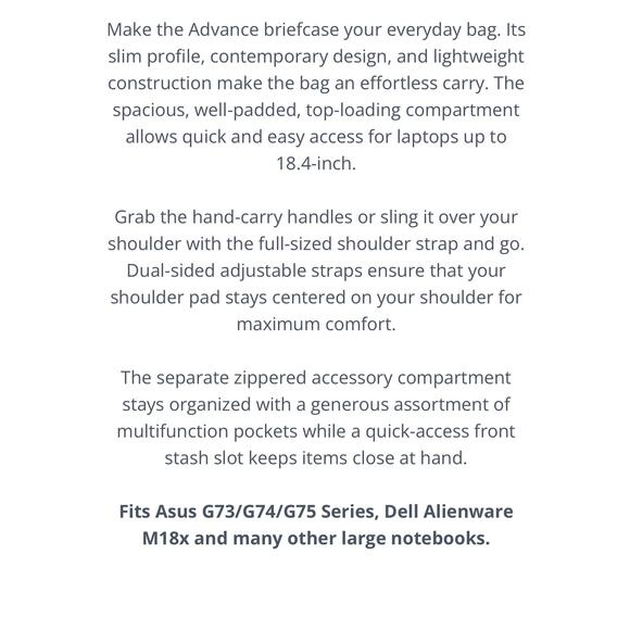 Everki Advance Laptop Briefcase Messenger Bag Fits up to 18.4” in Padded - Picture 15 of 16